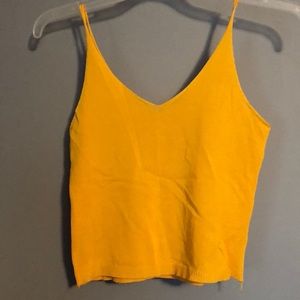 yellow cropped tank